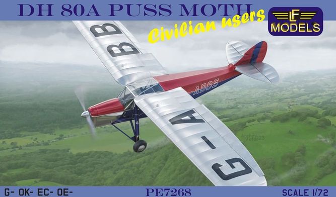 1/72 DH 80A Puss Moth Civilian users (4x camo)