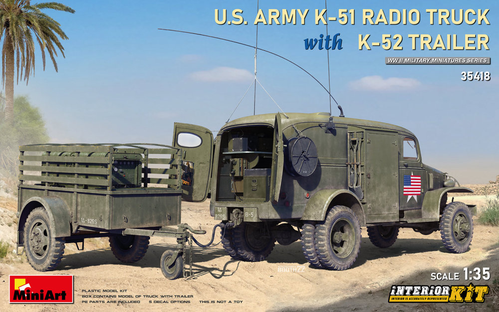 1/35 US Army K-51 Radio w/ K-52 Trailer, Inter.Kit