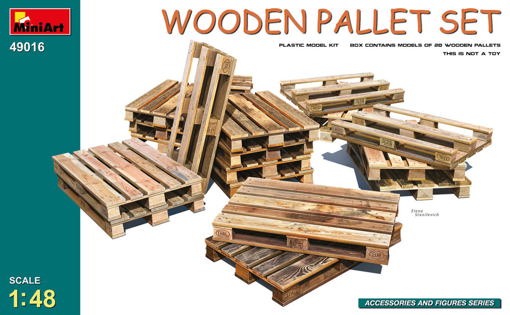 1/48 Wooden Pallet Set