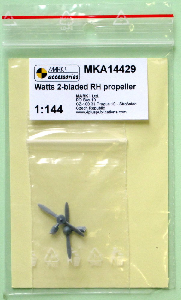 1/144 Watts 2-bladed RH propeller (2 pcs.)