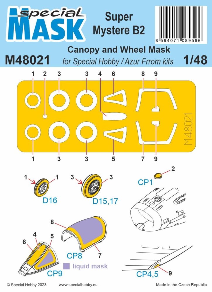 1/48 Mask for Super Mystere B2 (SP.HOBBY/FRROM)