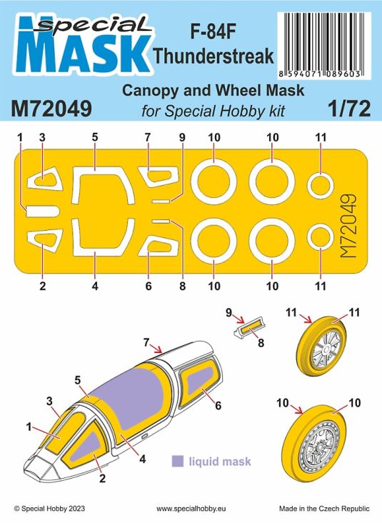 1/72 Mask for F-84F Thunderstreak (SP.HOBBY)