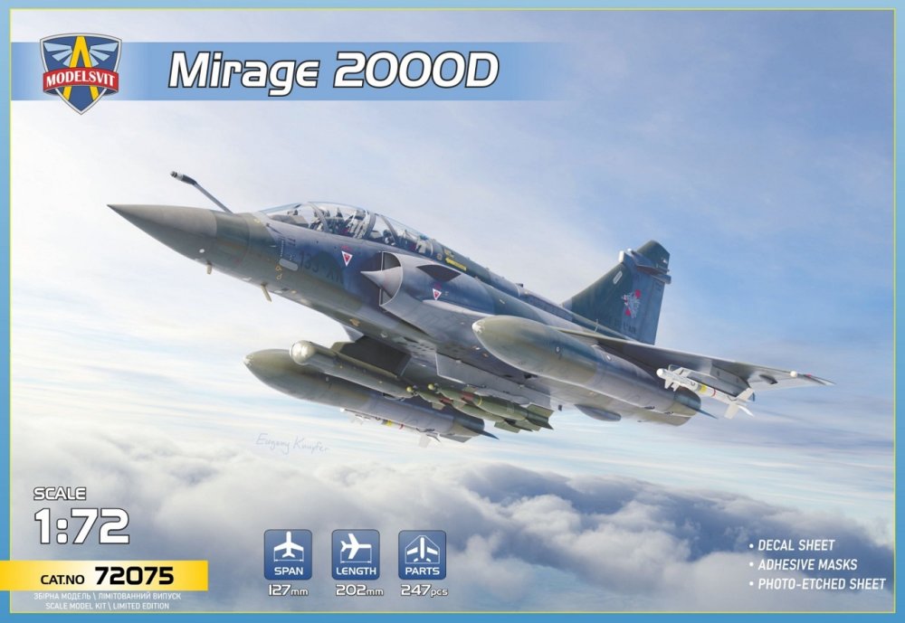 1/72 Mirage 2000D w/ SCALP-EG Missile (3x camo)