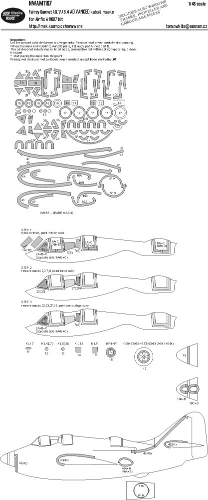 1/48 Mask Fairey Gannet AS.1/AS.4 ADVANCED (AIRF)