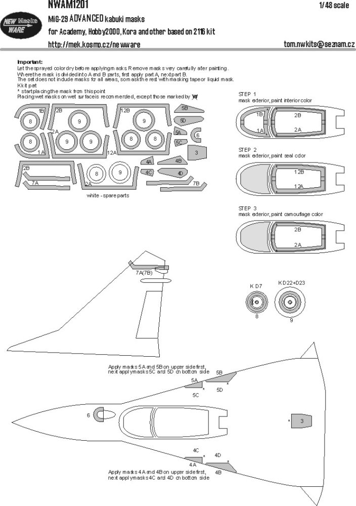 1/48 Mask MiG-29 ADVANCED (ACAD/HOBBY 2000)