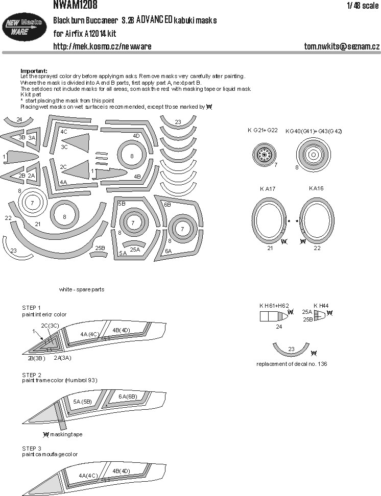 1/48 Mask Blackburn Buccaneer S.2B ADVANCED (AIRF)