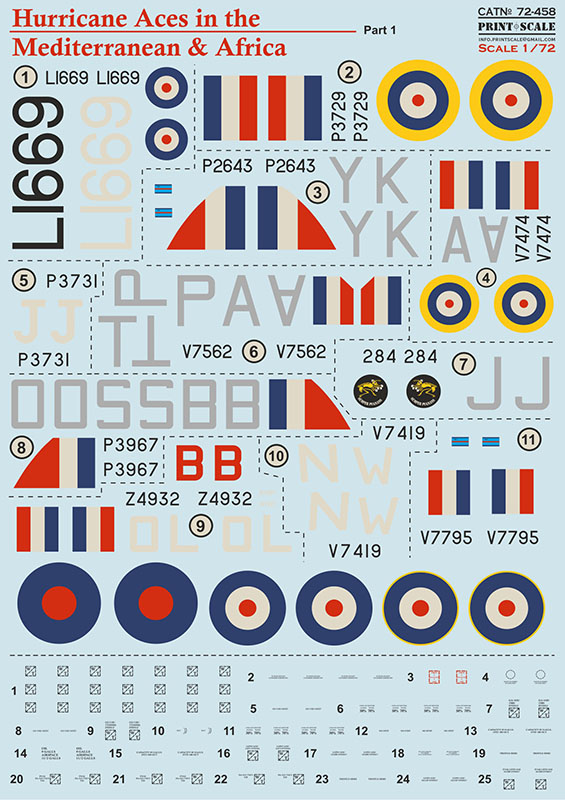 1/72 Hurricane Aces MTO & Africa - Part 1 (decal)