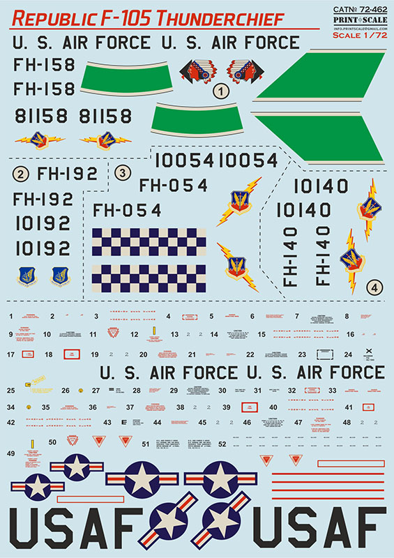 1/72 Republic F-105 Thunderchief - Part 3 (decal)