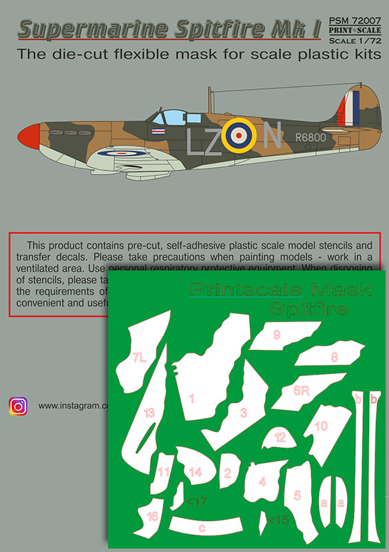 1/72 Mask&Decal Supermarine Spitfire Mk.1 Part 4