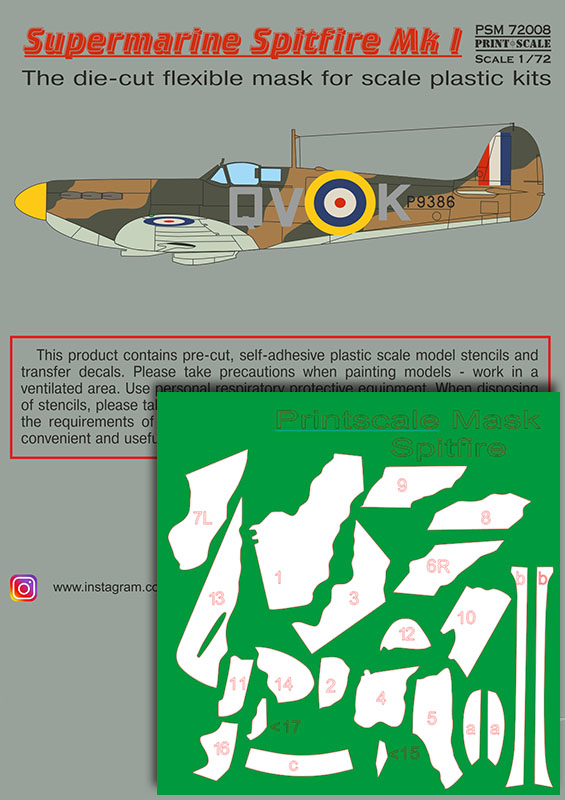 1/72 Mask&Decal Supermarine Spitfire Mk.1 Part 5