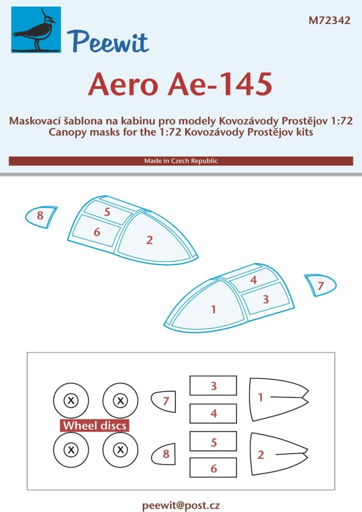 1/72 Canopy mask Aero Ae-145 (KP)