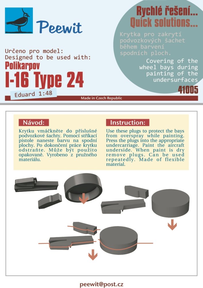 1/48 Wheel bay cover for I-16 Type 24 (EDU)