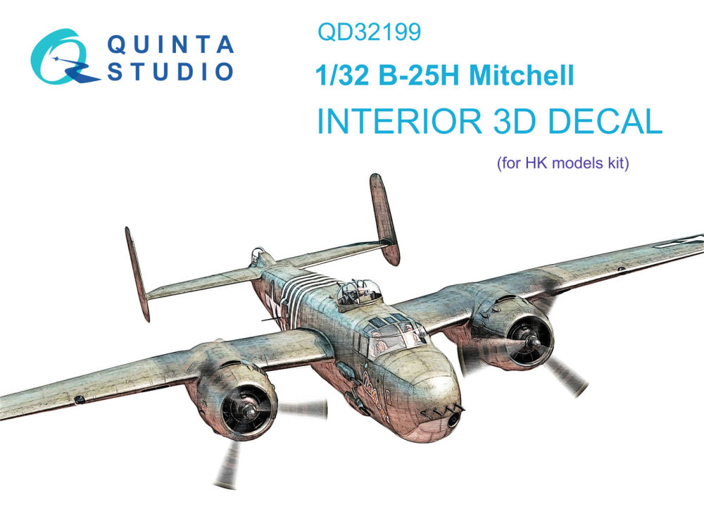 1/32 B-25H Mitchell 3D-Print.&col.Interior (HKMOD)
