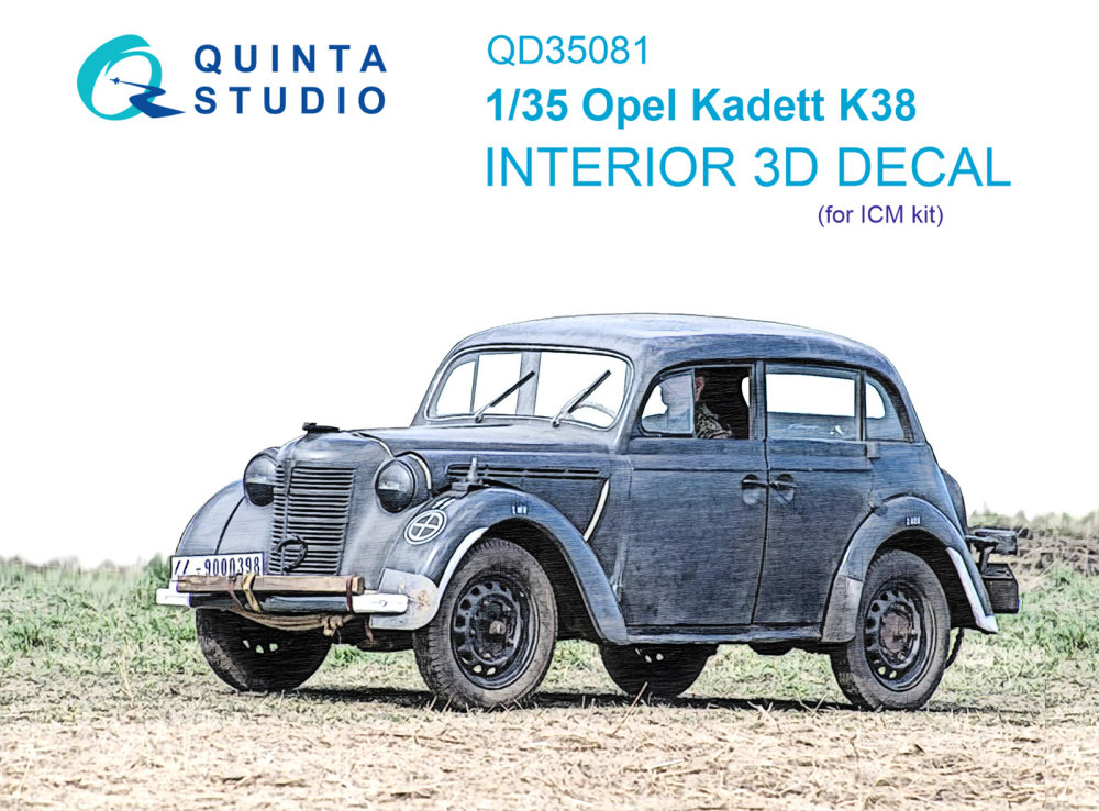 1/35 Opel Kadett K38 3D-Print.&col.Interior (ICM)