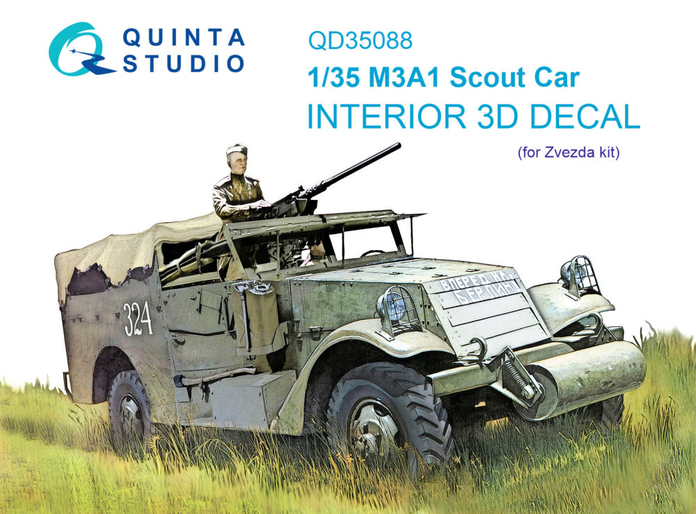 1/35 M3A1 Scout 3D-Print.&colour.Interior (ZVE)