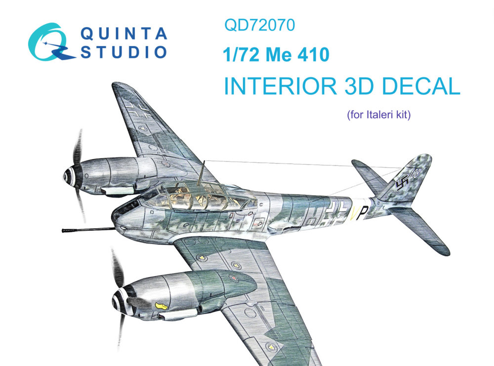 1/72 Me 410 3D-Print.&colour.Interior (ITAL)
