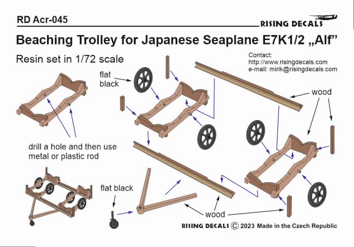 1/72 Beaching Trolley for E7K1/2 Alf (resin set)