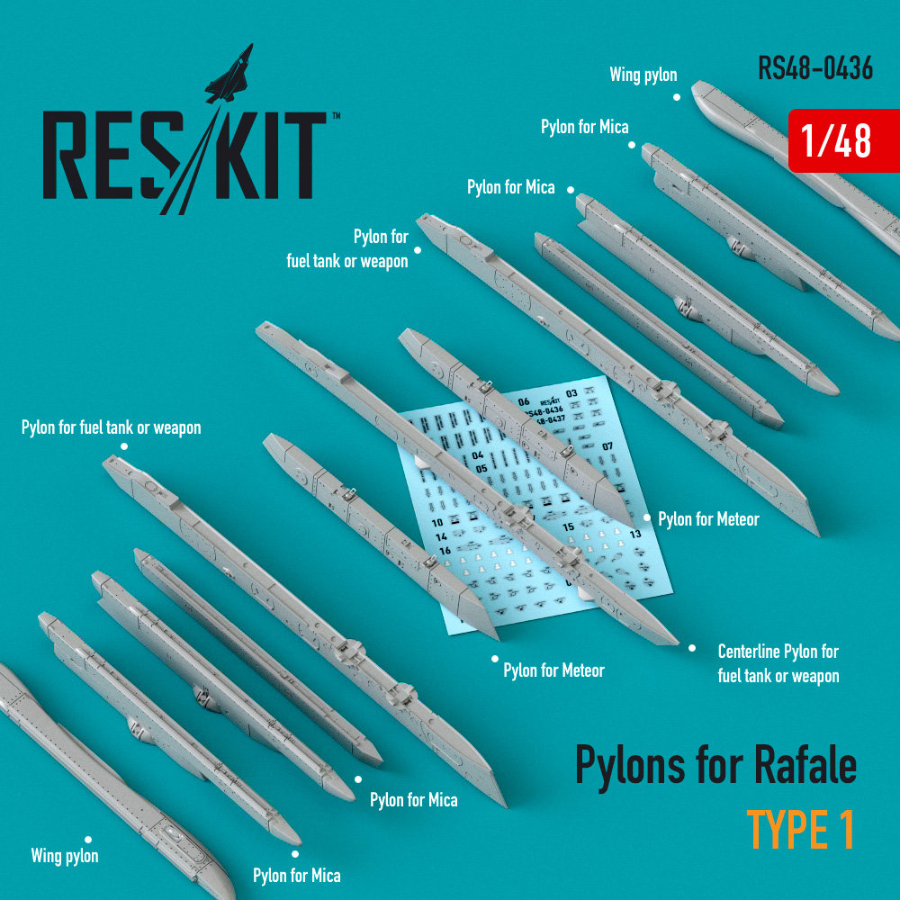 1/48 Pylons for Rafale type 1