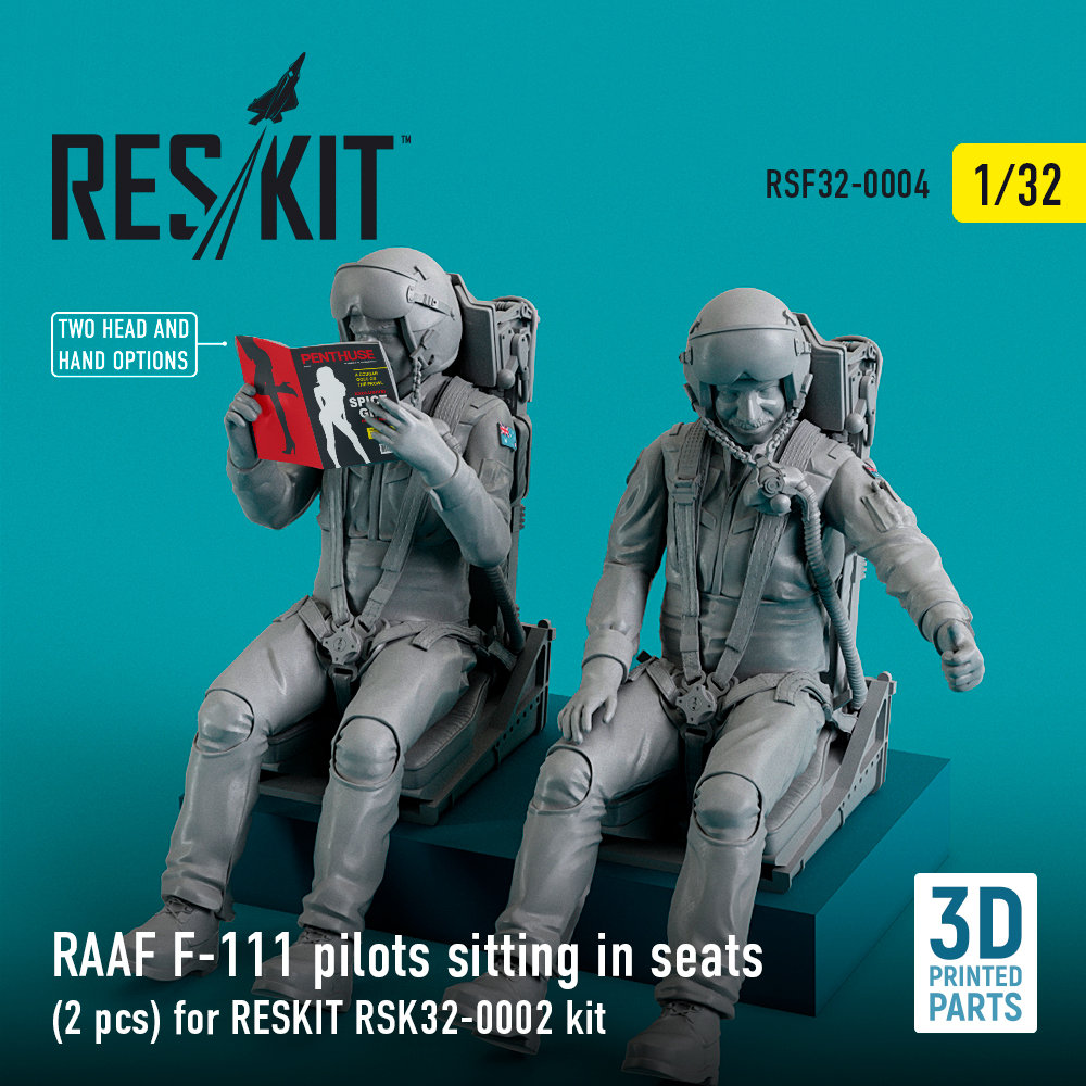 1/32 RAAF F-111 pilots sitting in seats (2 pcs.)