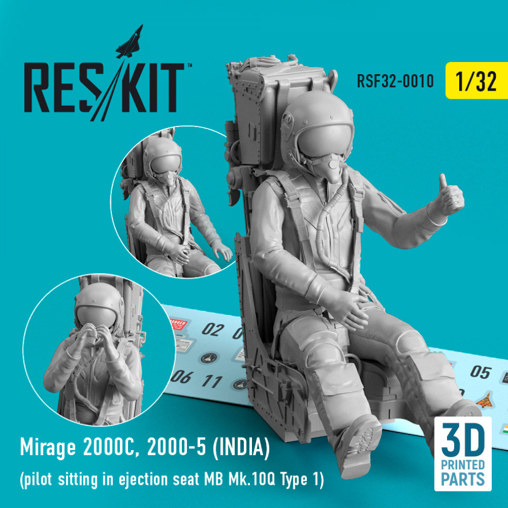 1/32 Mirage 2000C,2000-5 INDIA pilot sitting