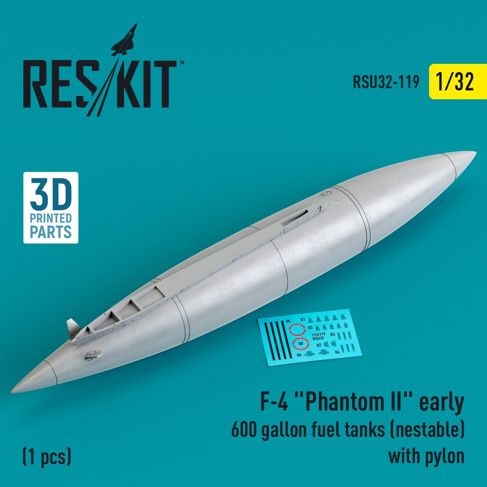 1/32 F-4 Phantom II early 600 gallon fuel tanks 