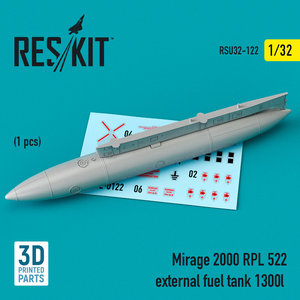 1/32 Mirage 2000 RPL 522 external fuel tank 1300l