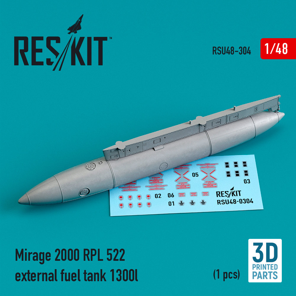 1/48 Mirage 2000 RPL 522 external fuel tank 1300l