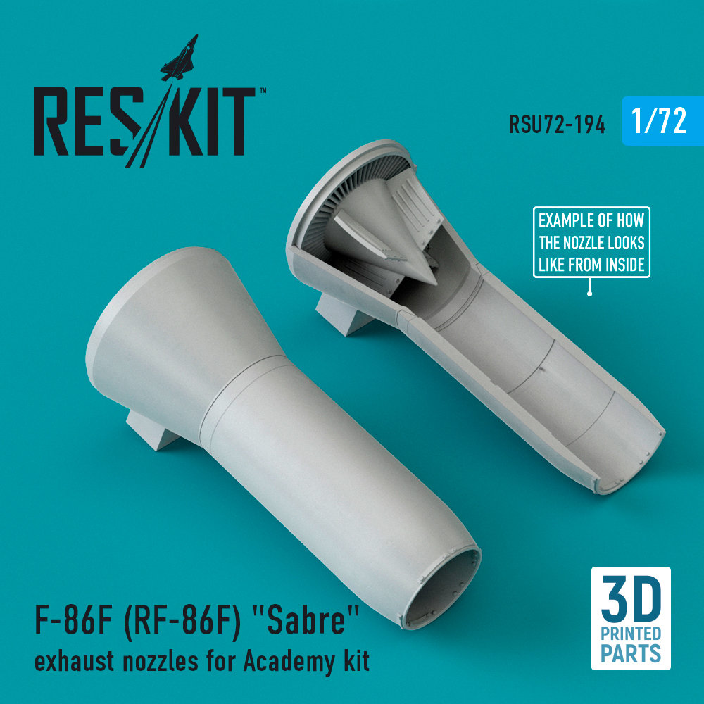 1/72 F-86F (RF-86F) 'Sabre' exhaust nozzles (ACAD)