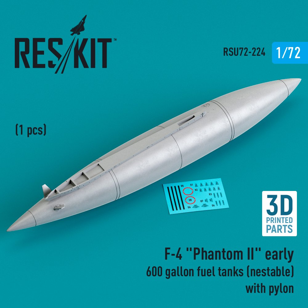 1/72 F-4 'Phantom II' early 600 gallon fuel tanks 