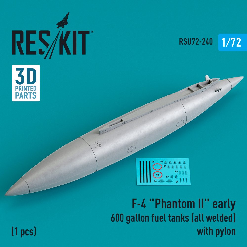 1/72 F-4 'Phantom II' early 600 gallon fuel tanks 