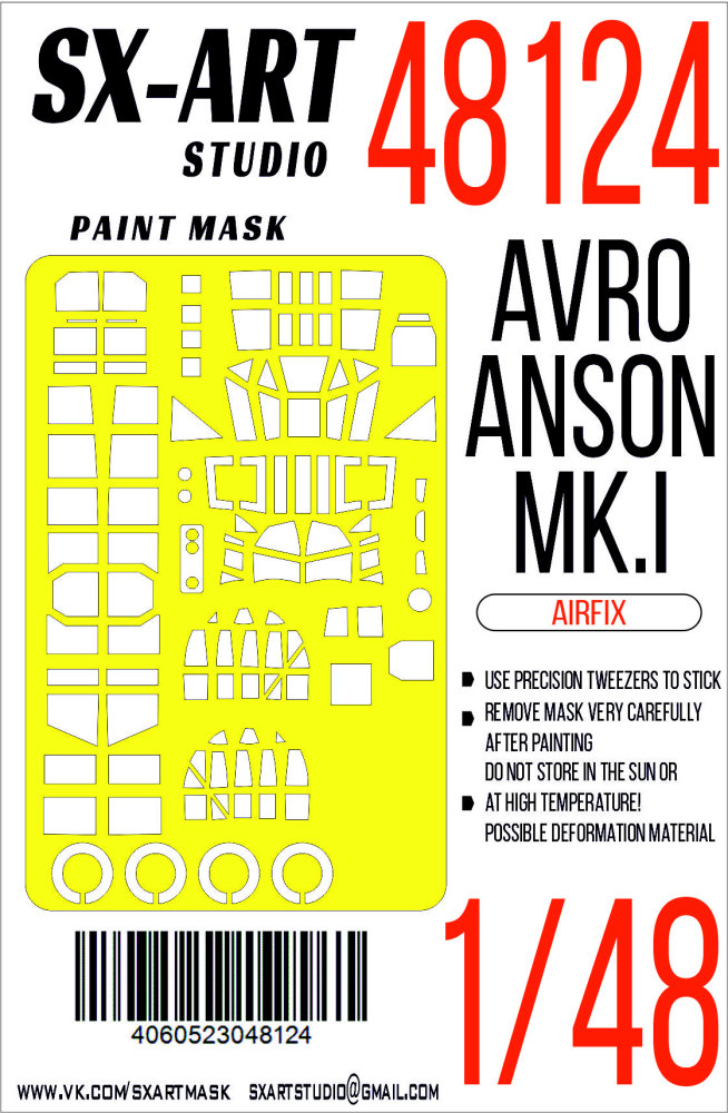 1/48 Paint mask Avro Anson Mk.I (AIRF)