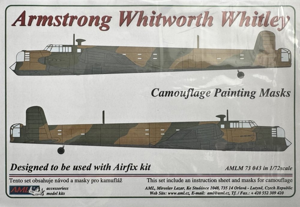 1/72 Camouflage Mask A.W. Whitley Mk.V