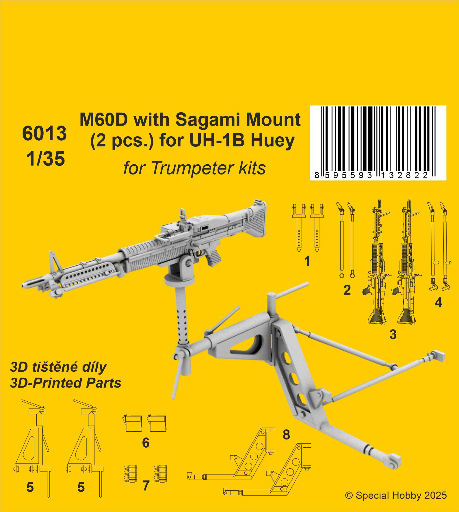 1/35 UH-1B Huey - M60D w/ Sagami Mount (2 pcs.) 