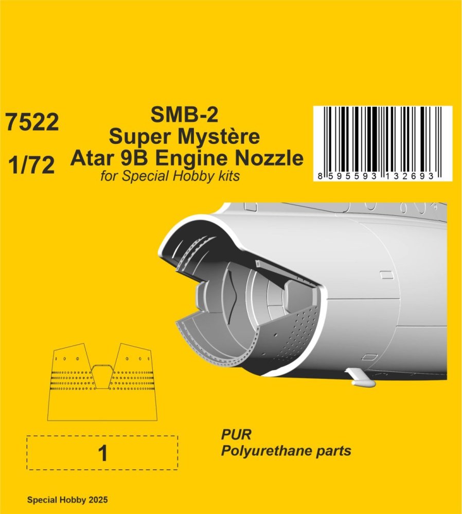 1/72 SMB-2 Atar 9B Engine Nozzle (SP.HOB.)