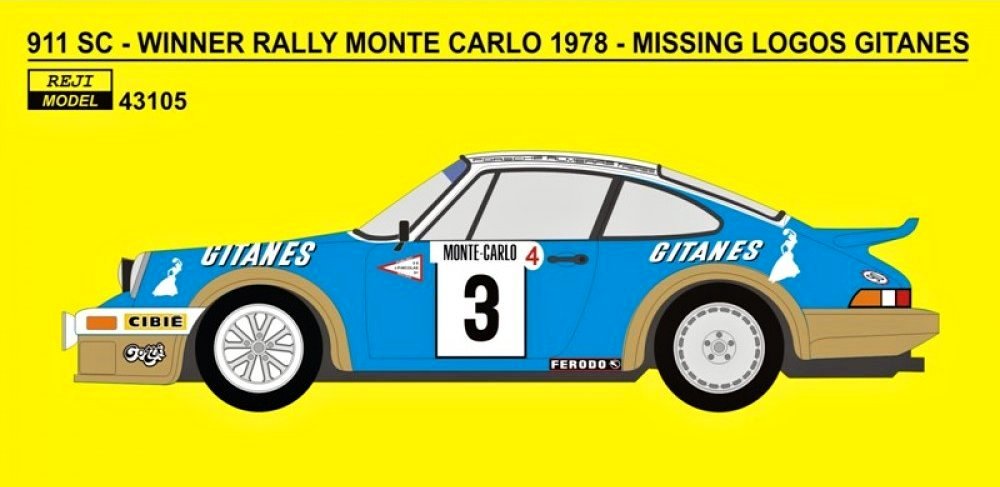 1/43 Porsche 911 SC Monte Carlo 1978 GITANES logo
