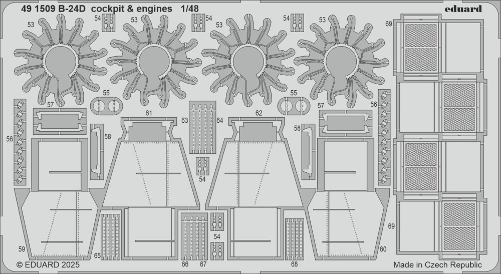 SET B-24D cockpit & engines (HOBBYB)