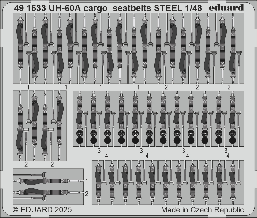 SET UH-60A cargo seatbelts STEEL (ICM)