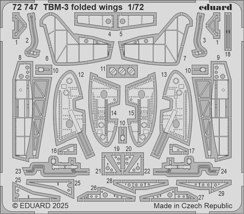 SET TBM-3 folded wings (HOBBYB)