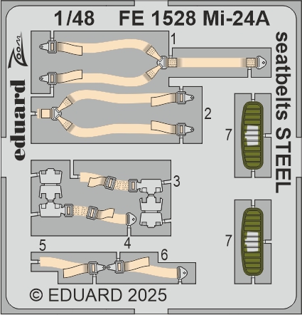 1/48 Mi-24A seatbelts STEEL (TRUMP)