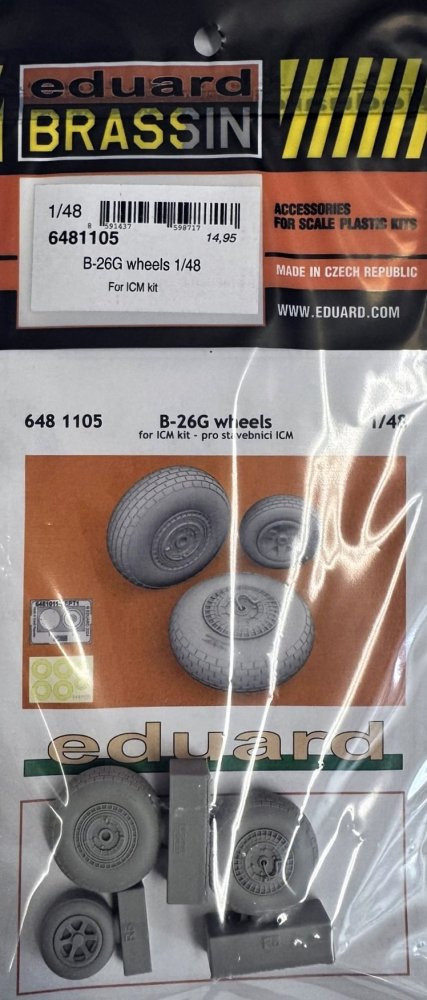 BRASSIN 1/48 B-26G wheels (ICM)