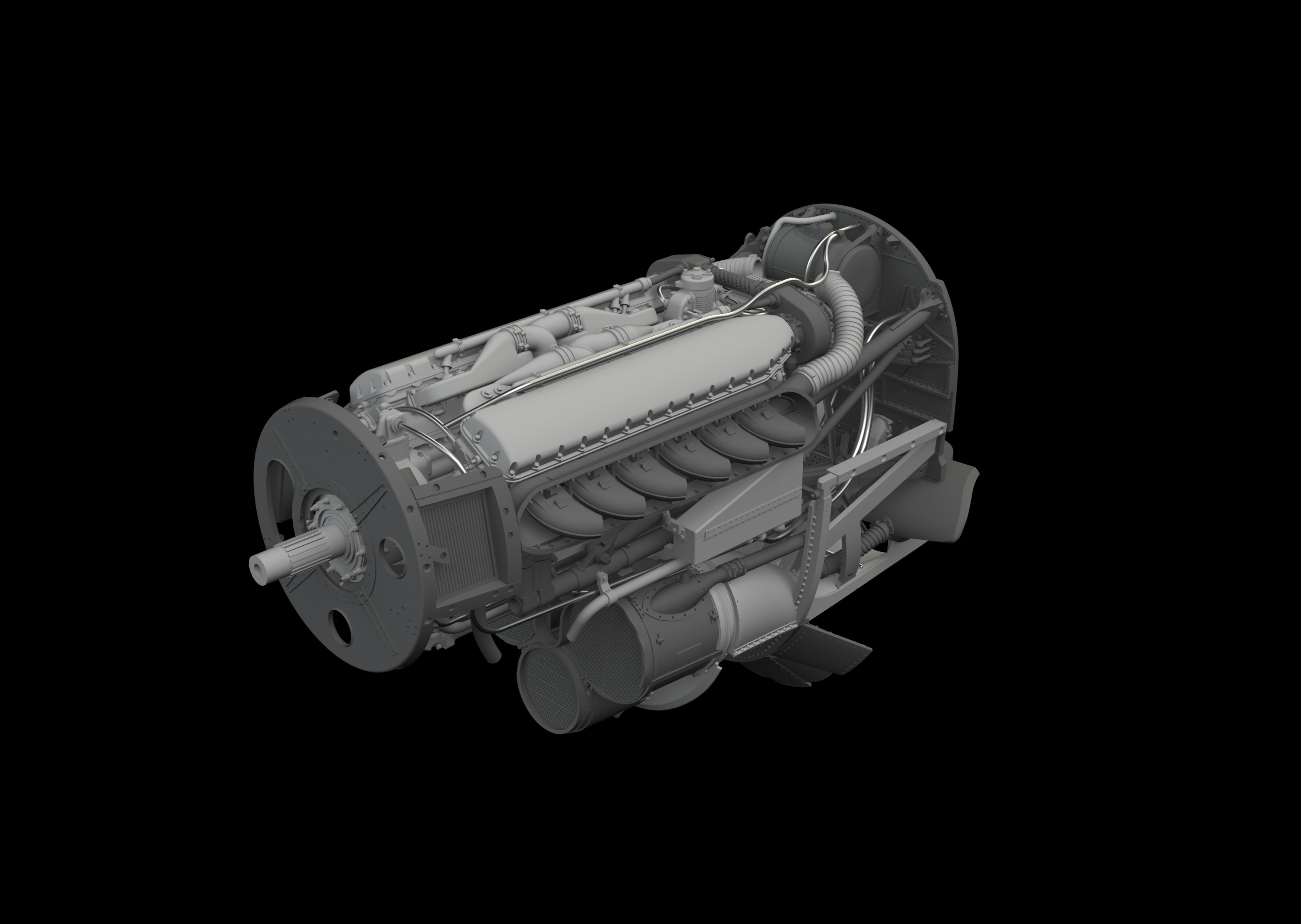 BRASSIN 1/48 P-40N engine PRINT (EDU)