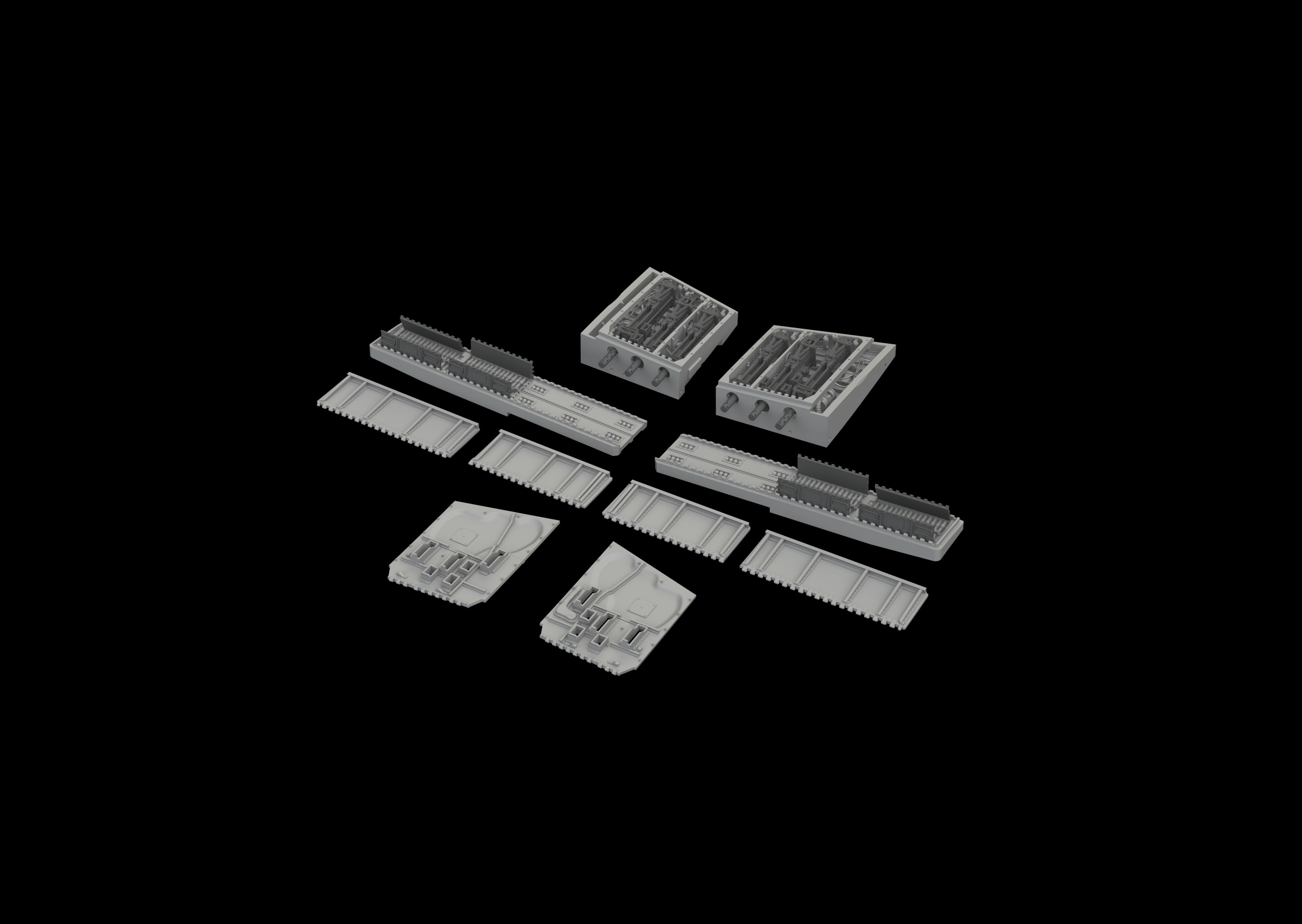 BRASSIN 1/48 P-40N gun bays (6 guns) PRINT (EDU)