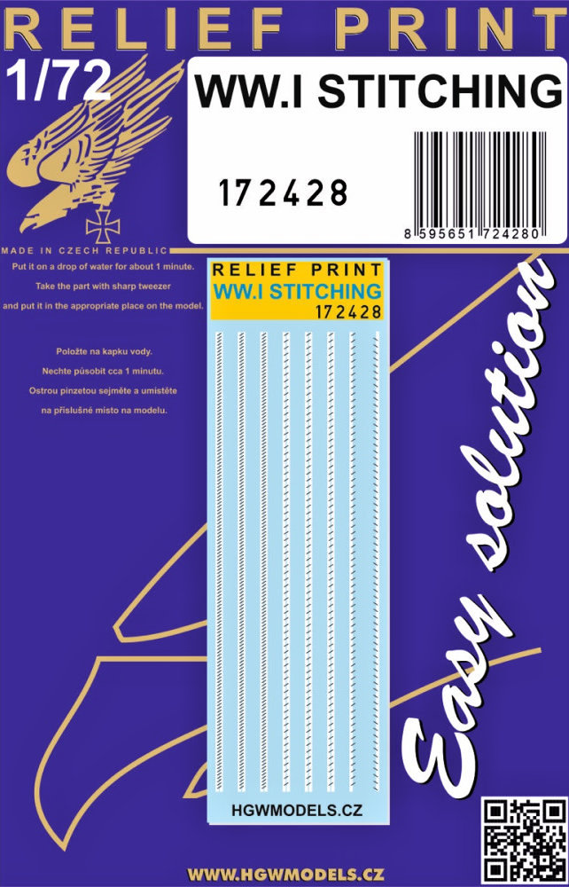 1/72 WWI Stitching (relief print)