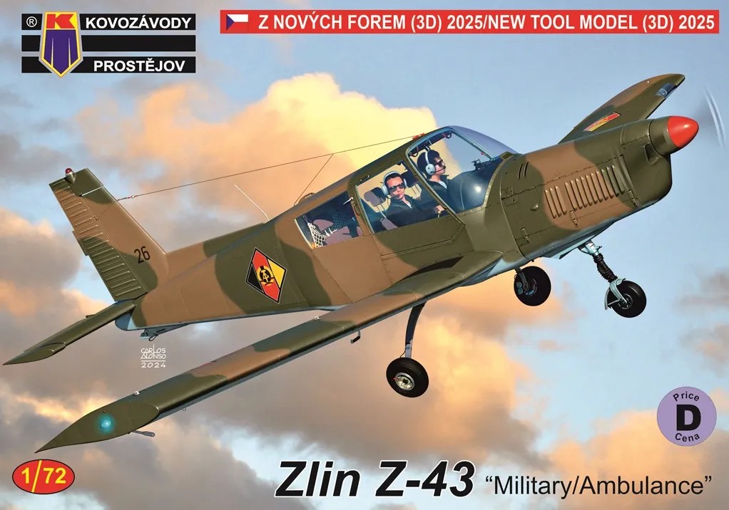 1/72 Zlín Z-43 Military/Ambulance (4x camo)