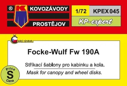 1/72 Canopy&wheel mask Focke-Wulf Fw 190A