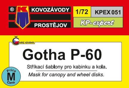 1/72 Canopy&wheel mask Gotha P-60
