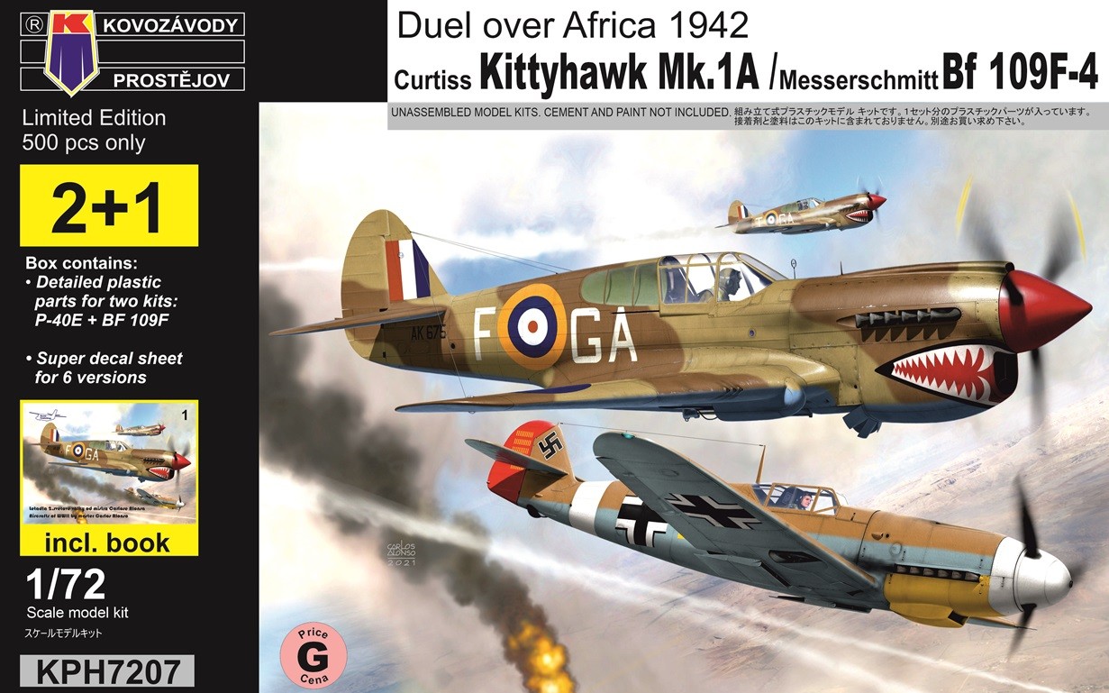 1/72 Kittyhawk Mk.IA & Bf 109F-4 (incl. book)