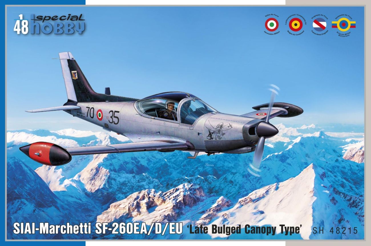 1/48 SF-260EA/D/EU Late Bulged Canopy (5x camo)