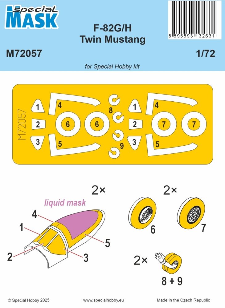 1/72 Mask for F-82G/H Twin Mustang (SP.HOBBY)