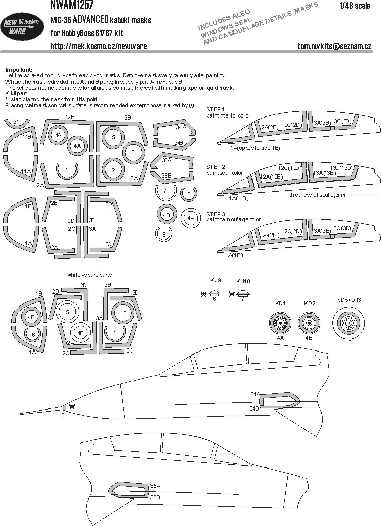 1/48 Mask Mig-35 ADVANCED (HOBBYB)
